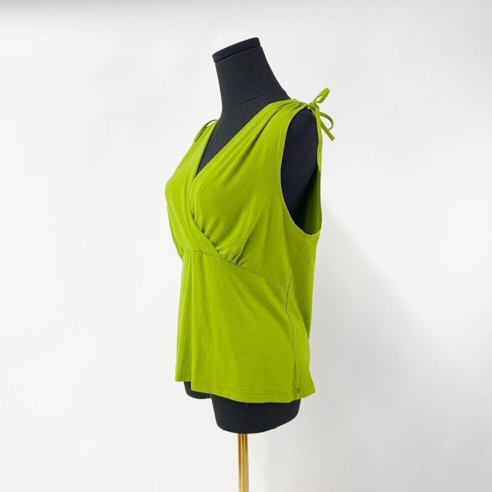 GREEN RANK TOP WITH DRAWSTRING SHOULDERS - Picture 3 of 7
